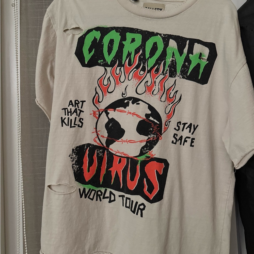 Corona Virus Gallery Dept. Graphic Tee - Cream